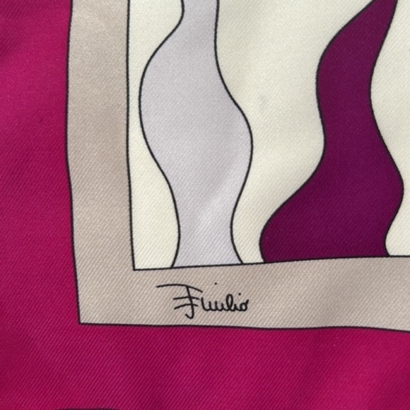 𝅺Emilio Pucci nwt bright color silk scarf abstract print - Picture 2 of 9
